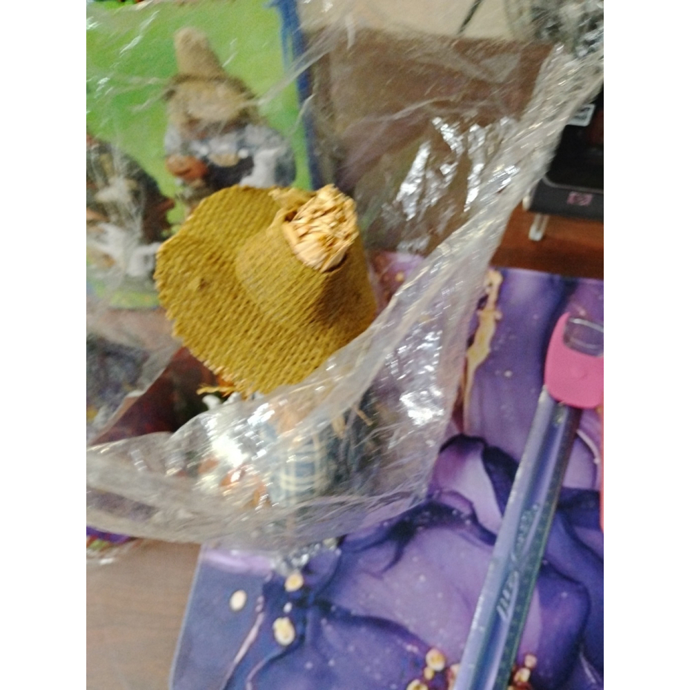 Halloween Scarecrow & Witch 13" Fabric Mache Figurines Pumpkins Ghosts With Box - Picture 8 of 8